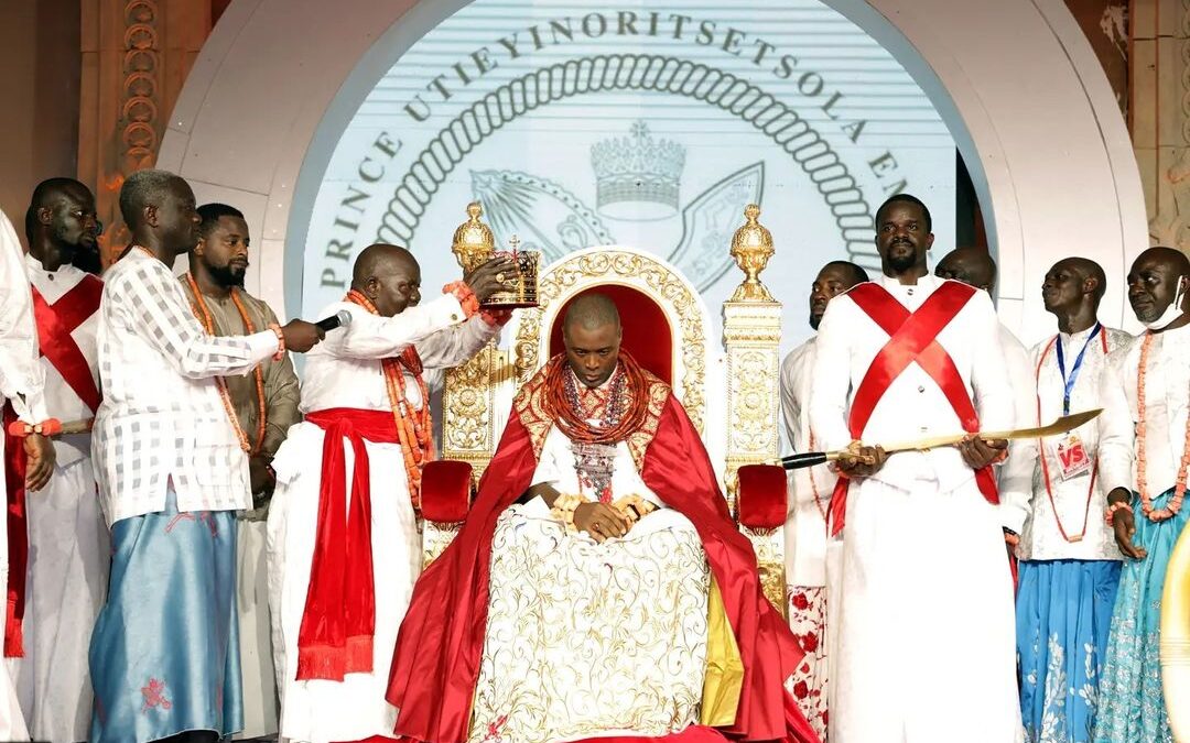 New Olu of Warri Crowned Today! Your Look at Prince Tsola Emiko’s Coronation