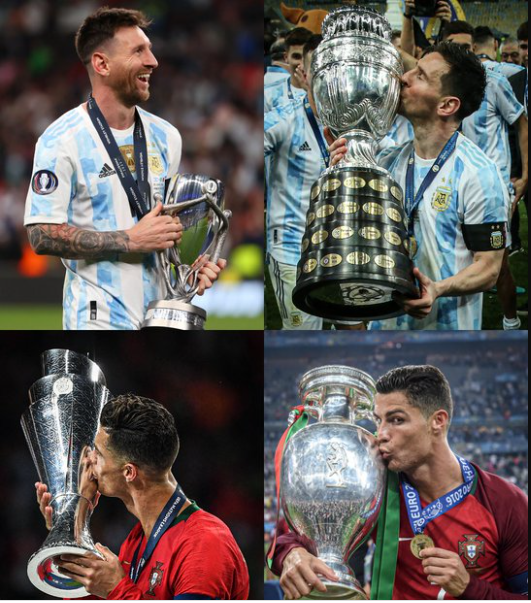 Lionel Messi draws level with arch-rival Cristiano Ronaldo on two international titles after winning Finalissima with Argentina 