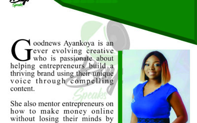 #Entreprenuershipcorner –  Goodnews Lanu Ayankoya