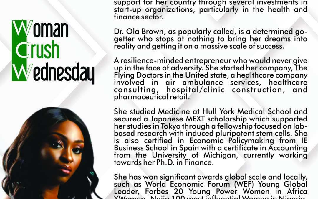 #WCW – Dr. Olamide Brown